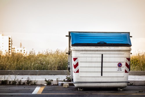 Residents disposing of furniture at Bromley recycling center